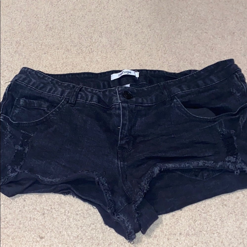 black shorts